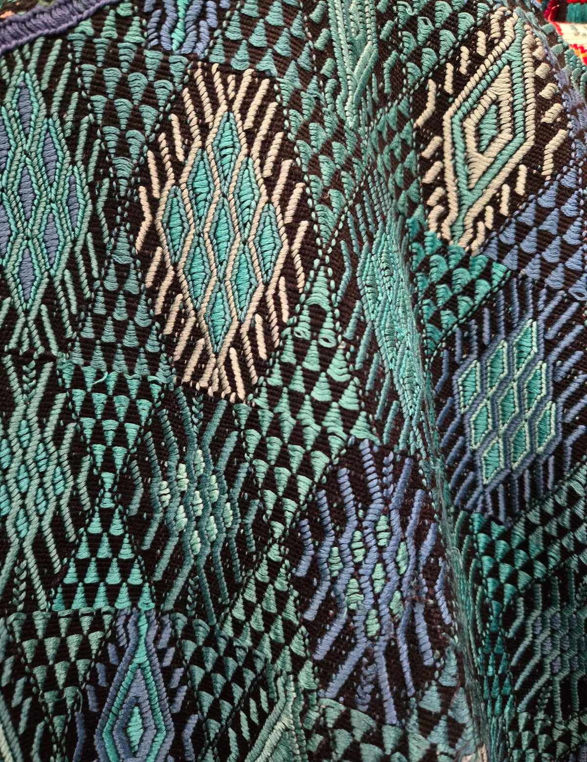 Green and Violet Almolonga Huipil #9-499