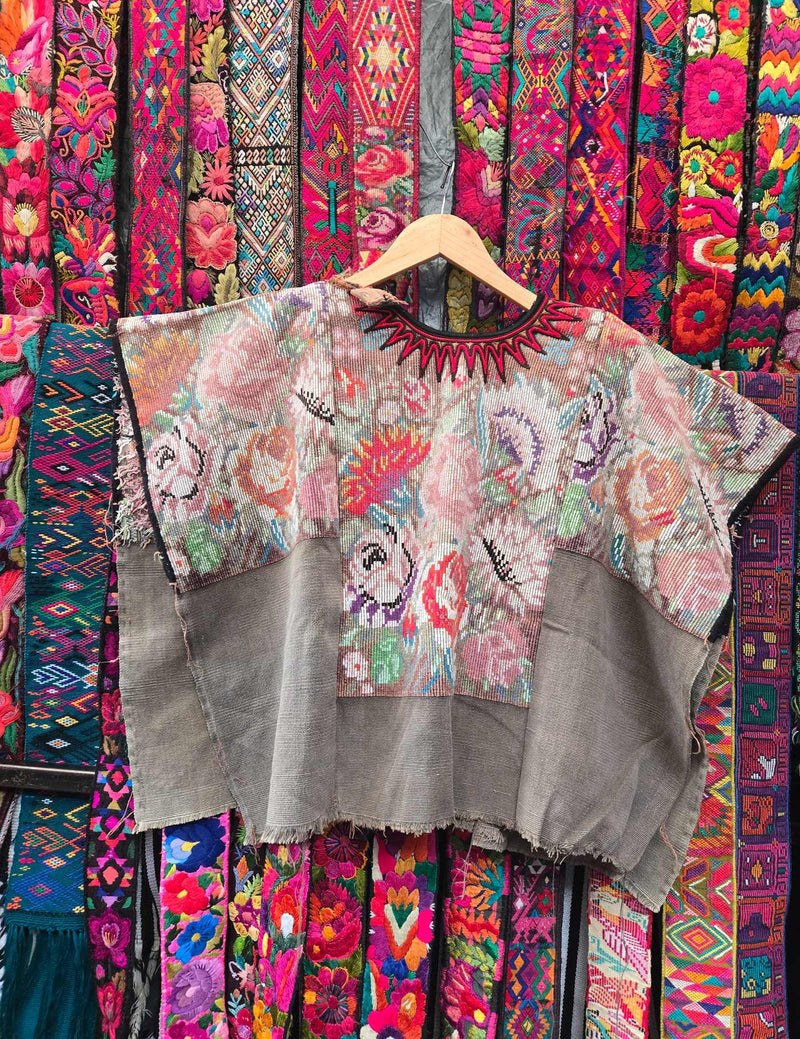 Pastel Floral Chichicastenango Huipil #9-501