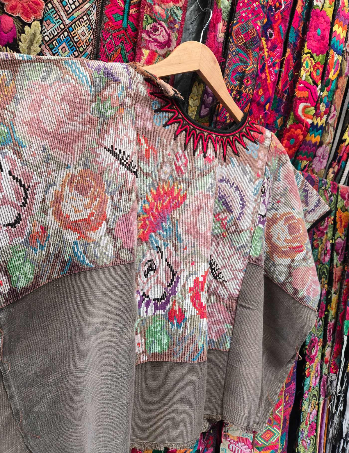 Pastel Floral Chichicastenango Huipil #9-501