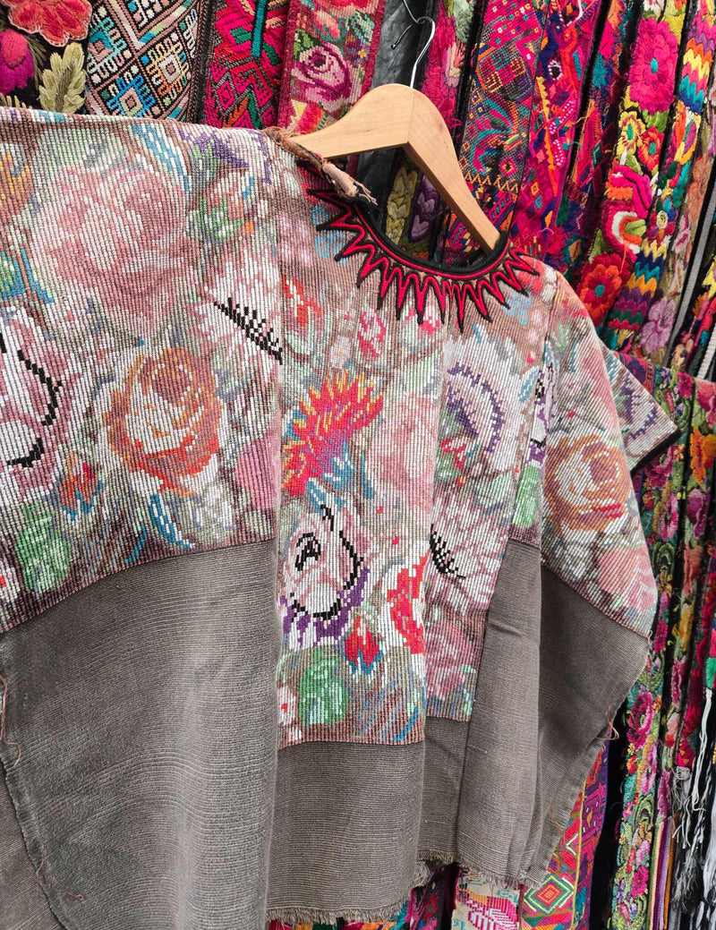 Pastel Floral Chichicastenango Huipil #9-501
