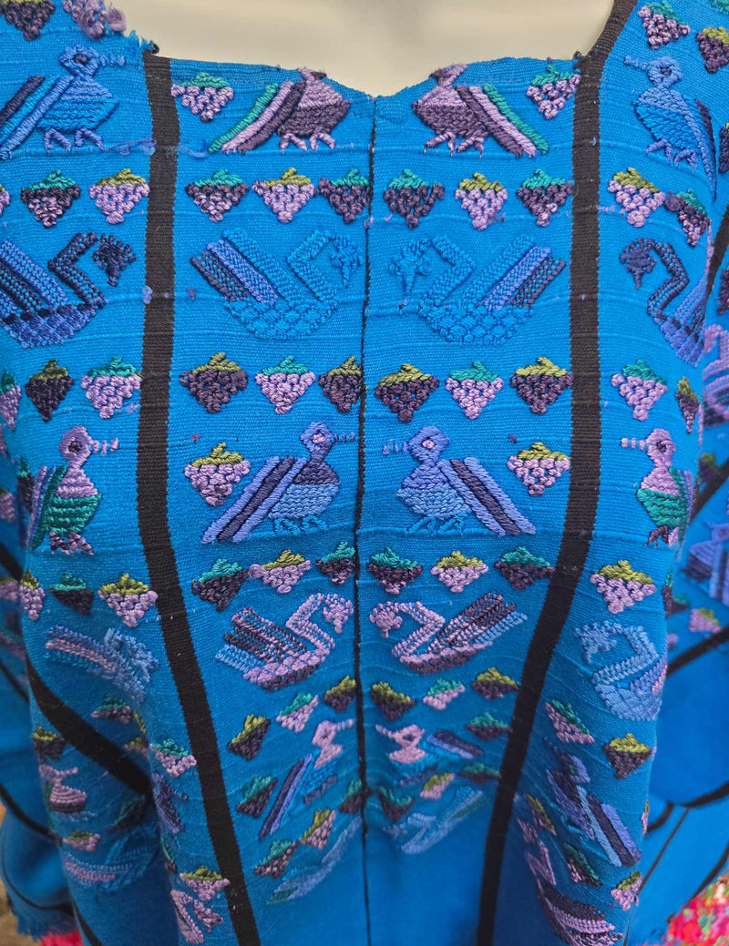 Bright Blue San Lucas Tolimán Huipil #9-504