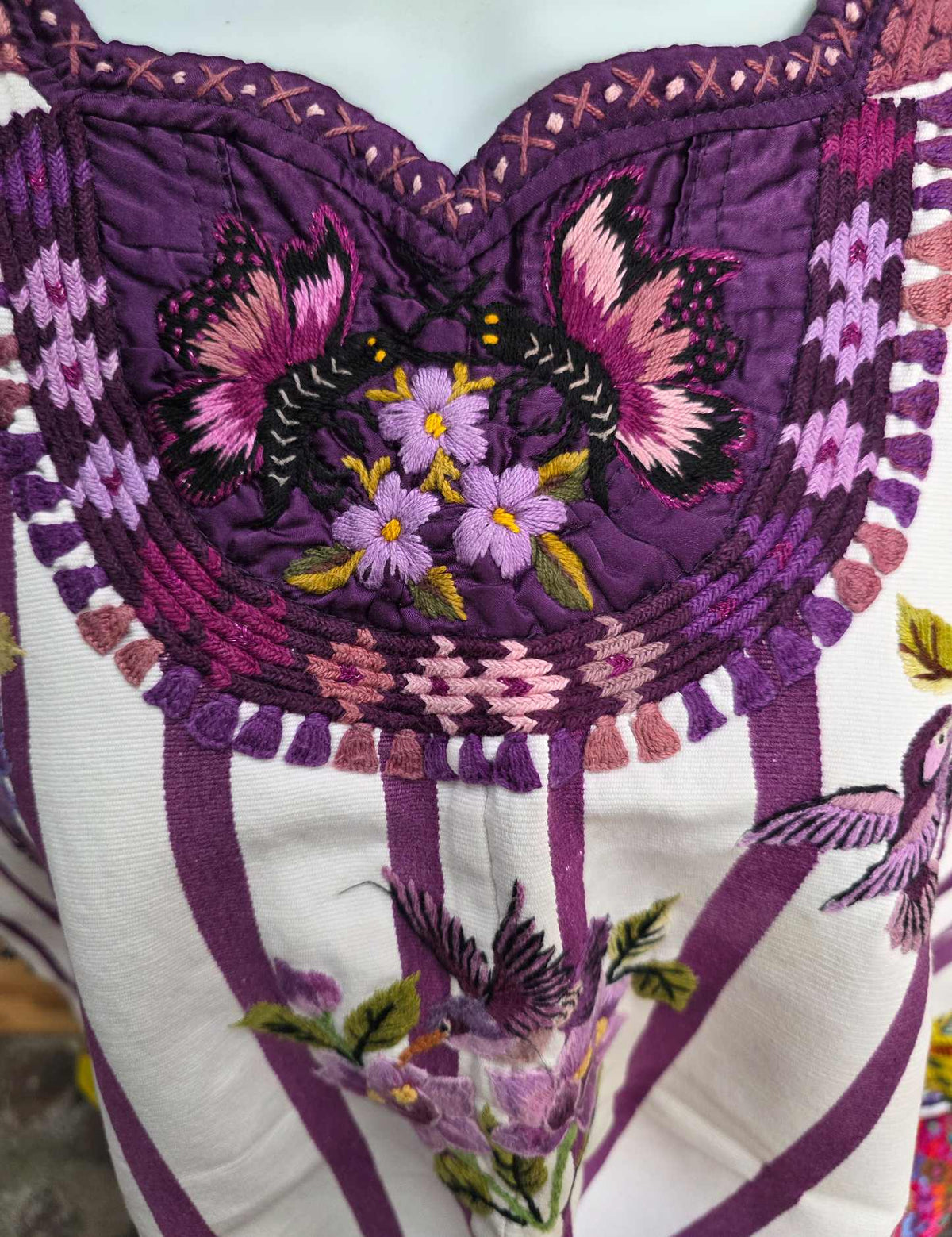White and Purple Santiago Huipil #9-510