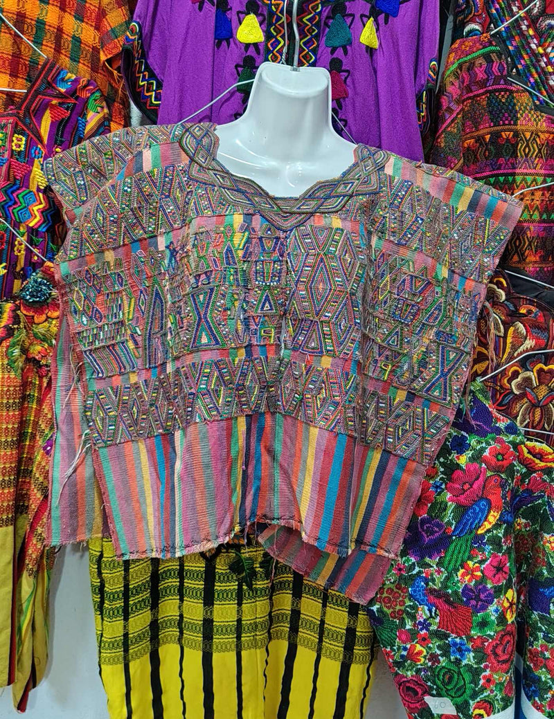 Colourful Striped Nebaj Huipil #9-522