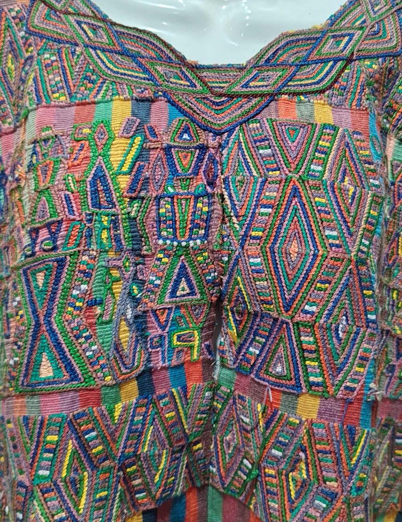 Colourful Striped Nebaj Huipil #9-522
