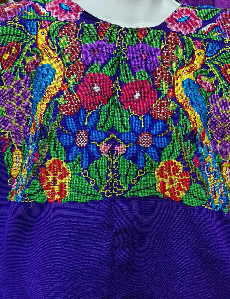 Royal Blue Aguas Calientes Huipil #10-3