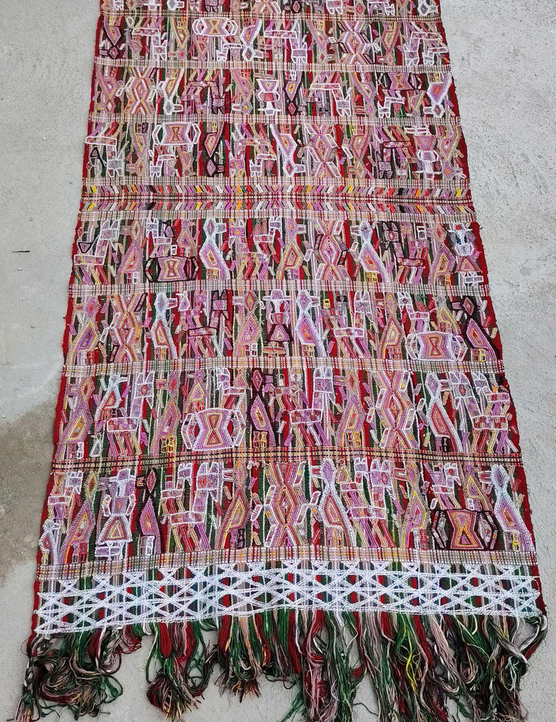 Pink and Coral Nebaj Tzute #10-5