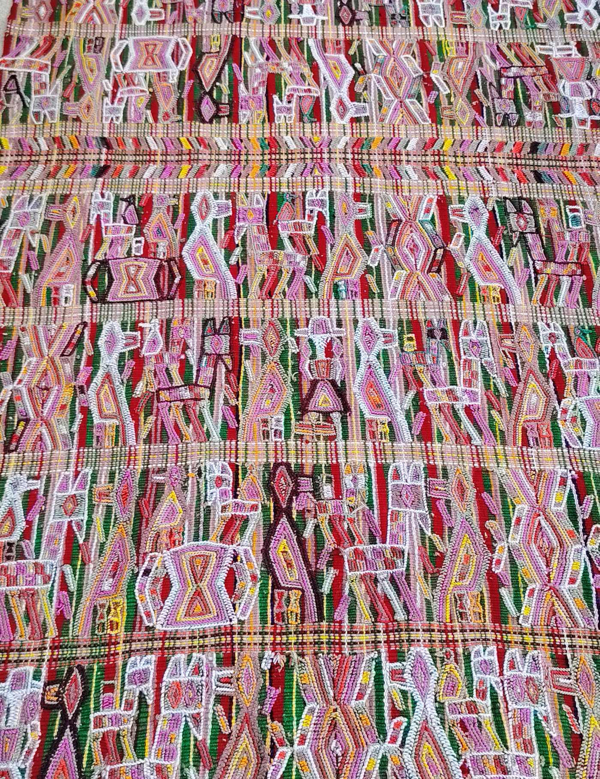 Pink and Coral Nebaj Tzute #10-5