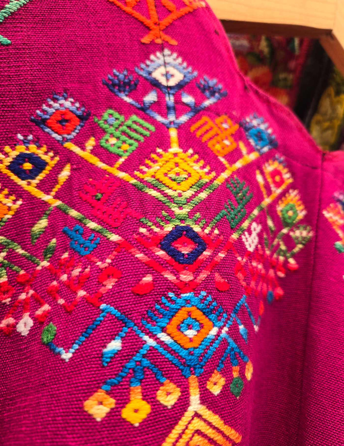 Tree of Life on Pink Nahualá Huipil #10-23