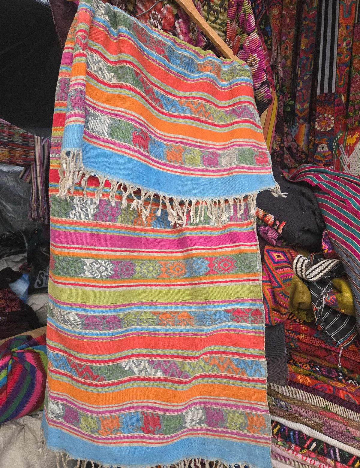 Blue and Orange Zunil Mantel #10-30