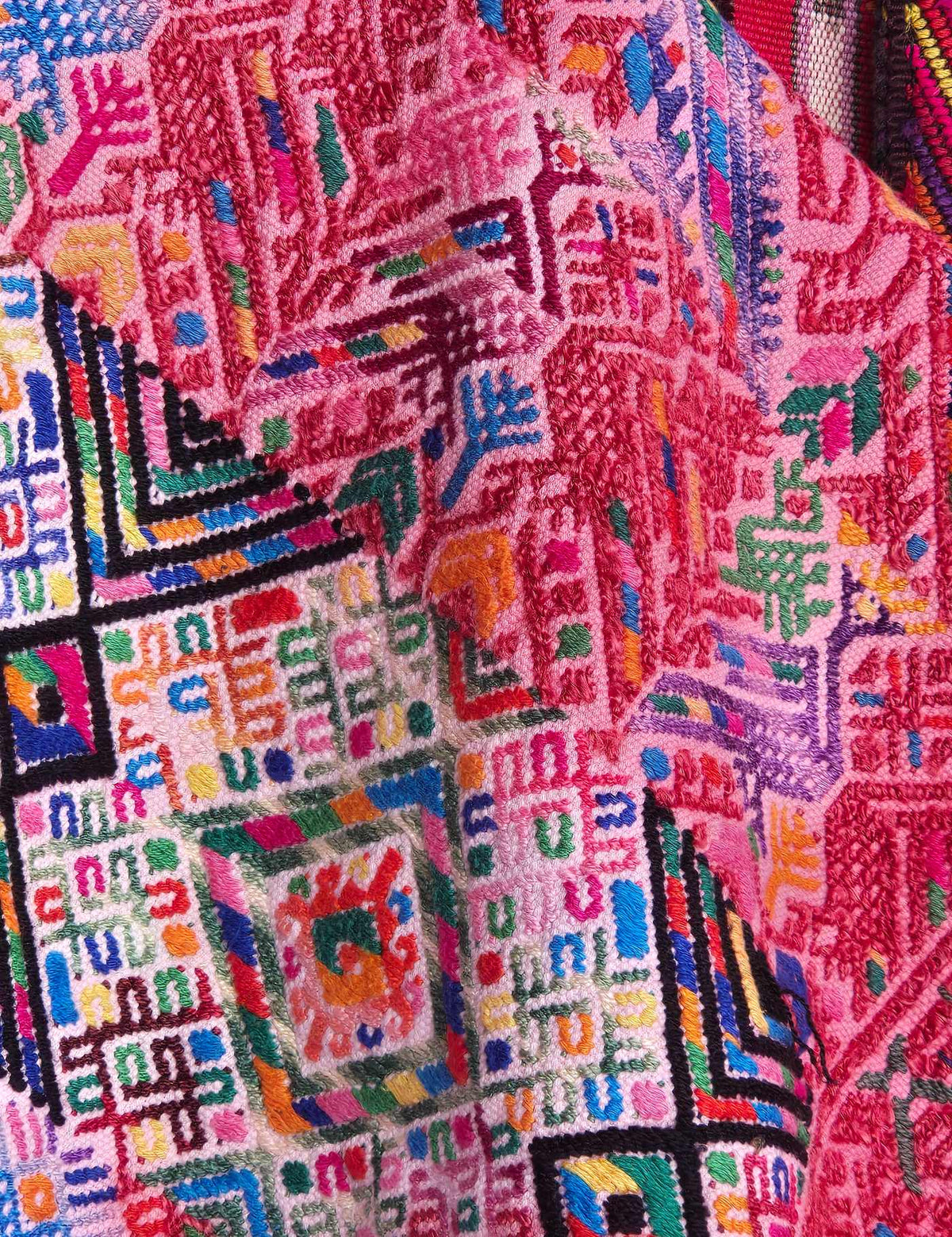 Pink Abstract Nahualá Huipil #10-40