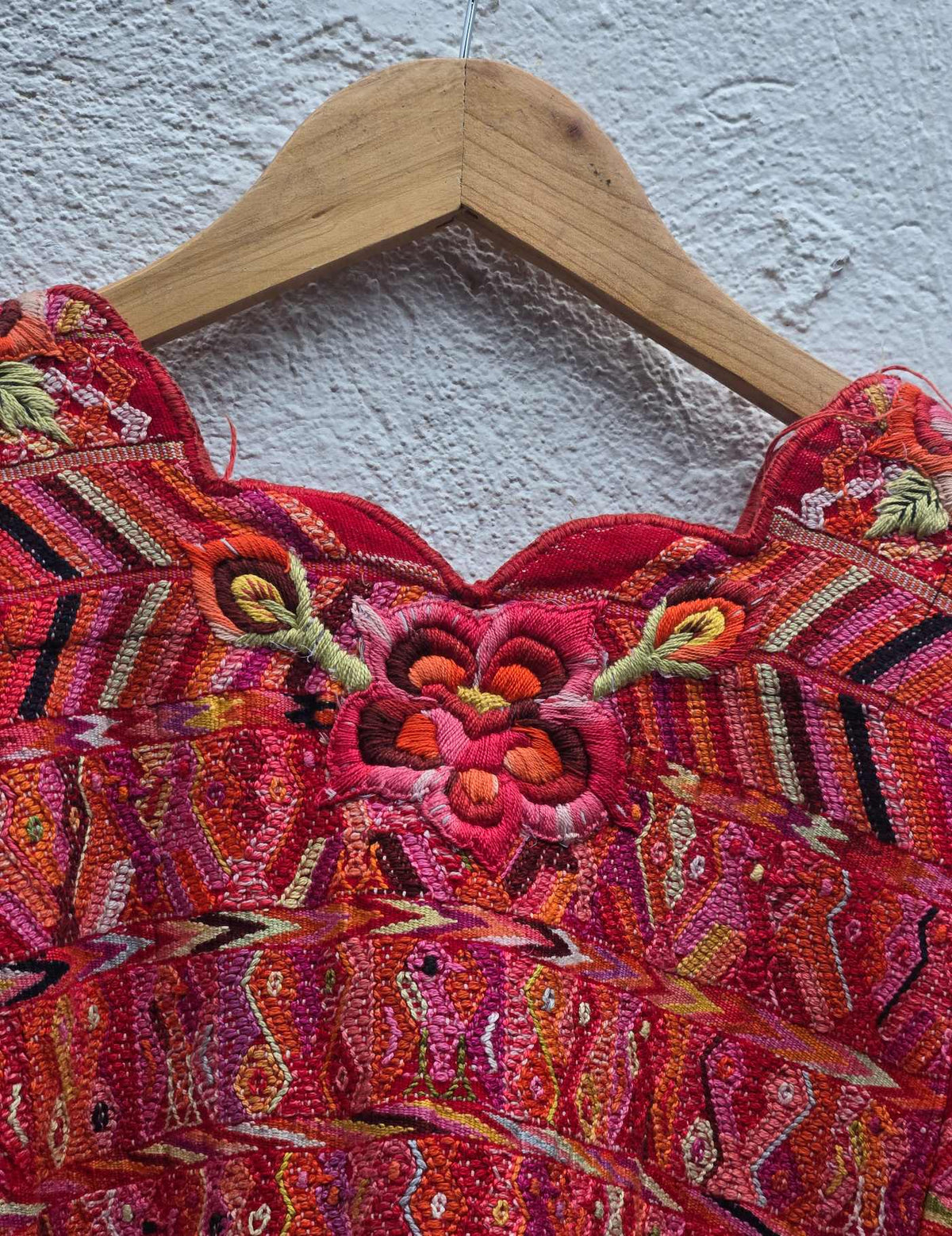 White and Red San Juan Cotzal Huipil #10-41