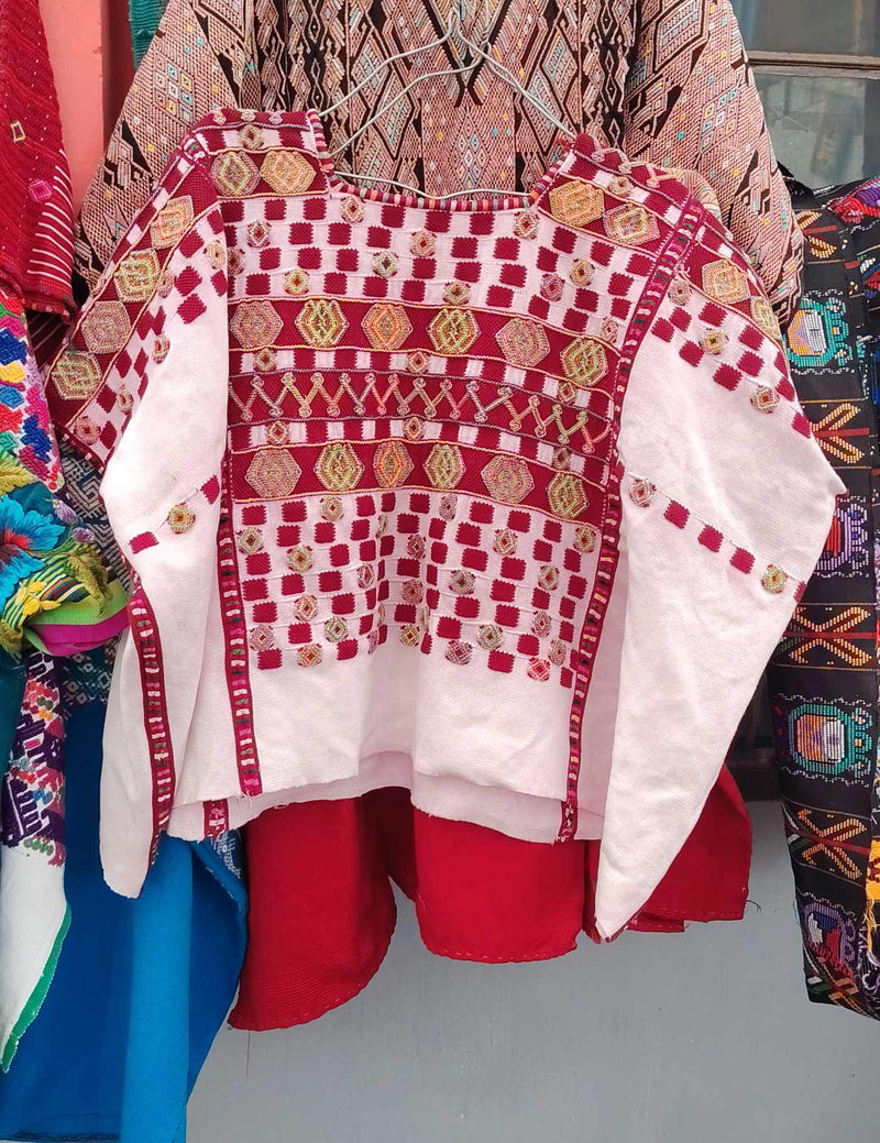 White and Red Colotenango Huipil #10-58