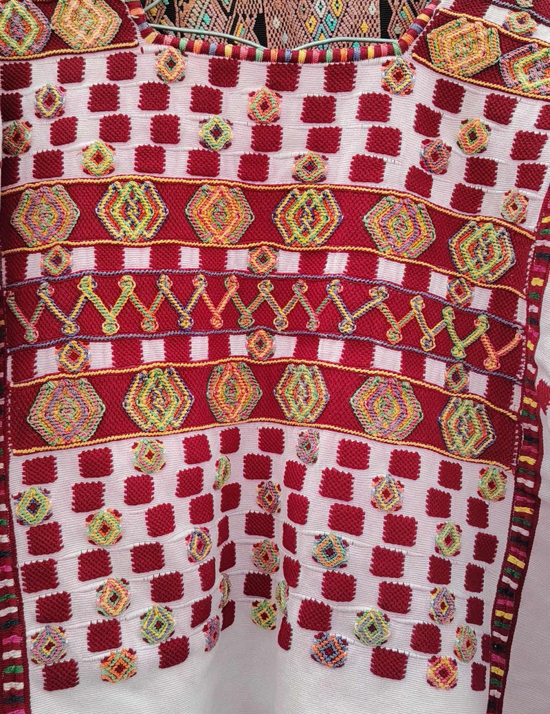 White and Red Colotenango Huipil #10-58