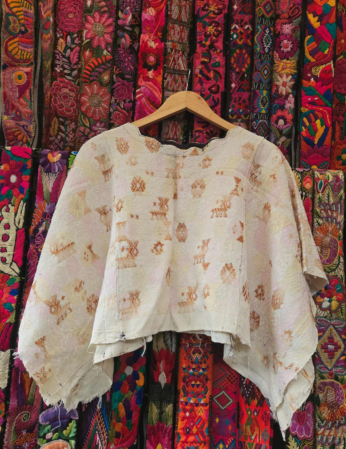 Ivory and Beige Cobán Huipil #10-60