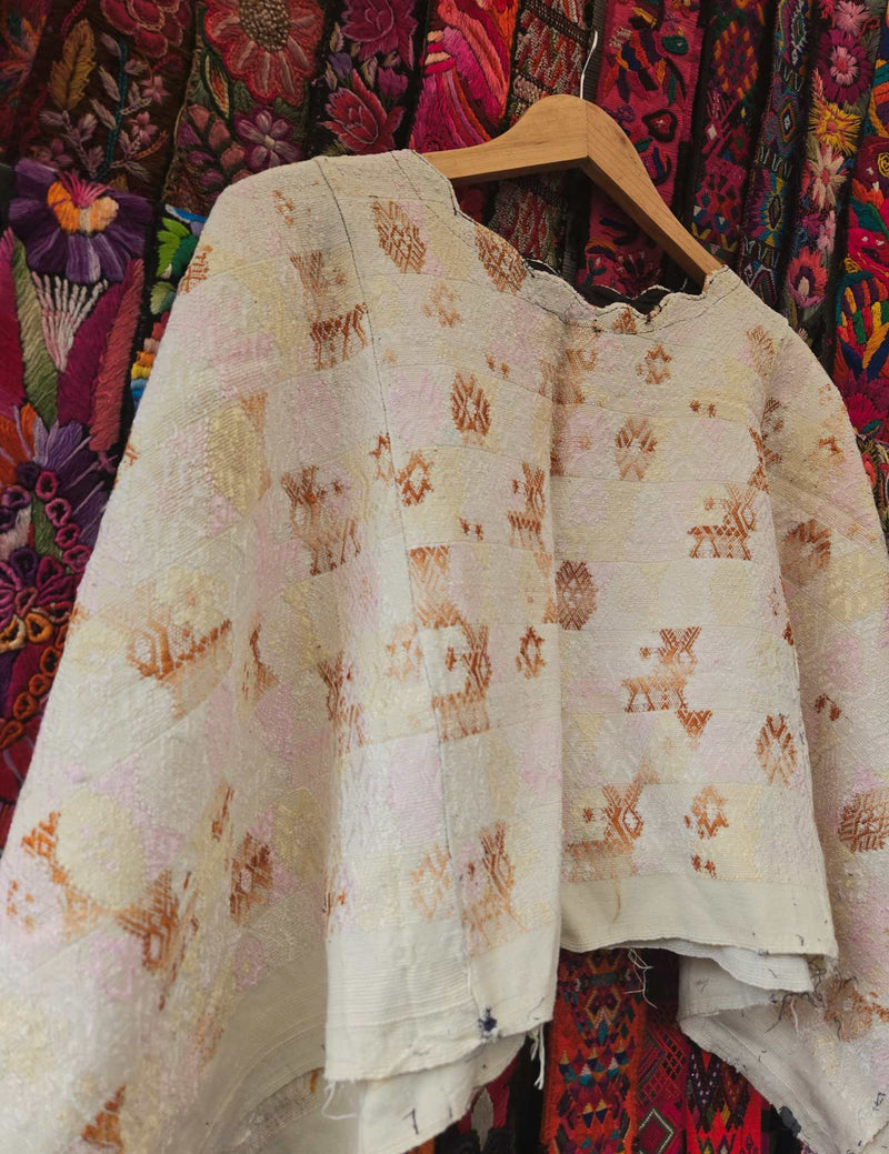 Ivory and Beige Cobán Huipil #10-60