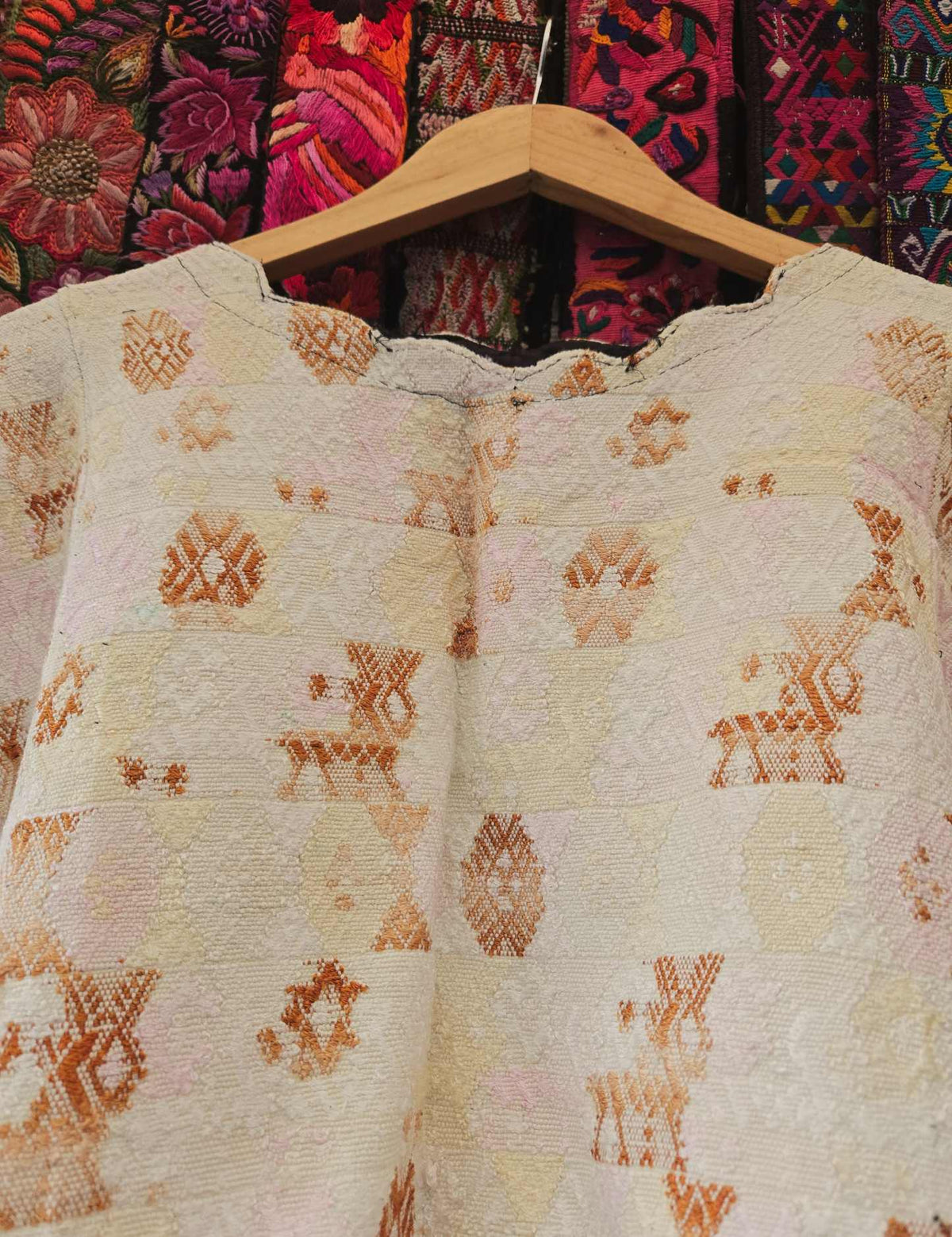 Ivory and Beige Cobán Huipil #10-60
