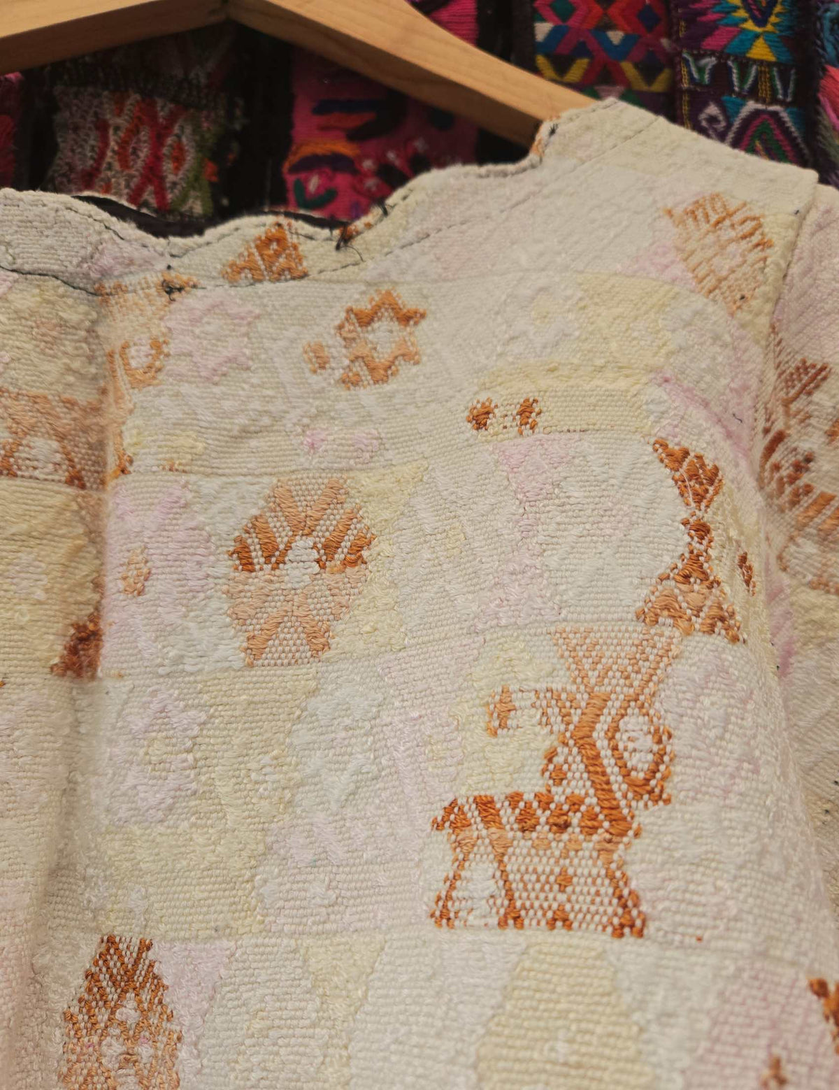 Ivory and Beige Cobán Huipil #10-60