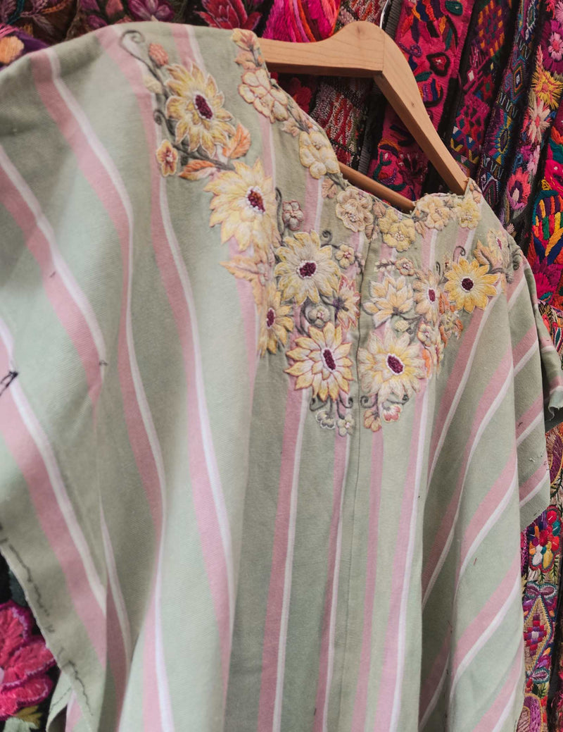 Pale Grey and Pink Santiago Huipil #10-61