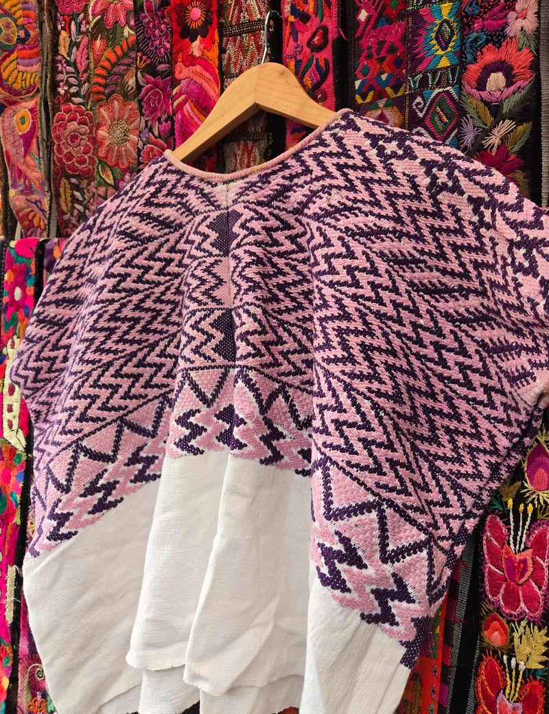 Pink and Plum Zigzag Sacatepéquez Huipil #10-65