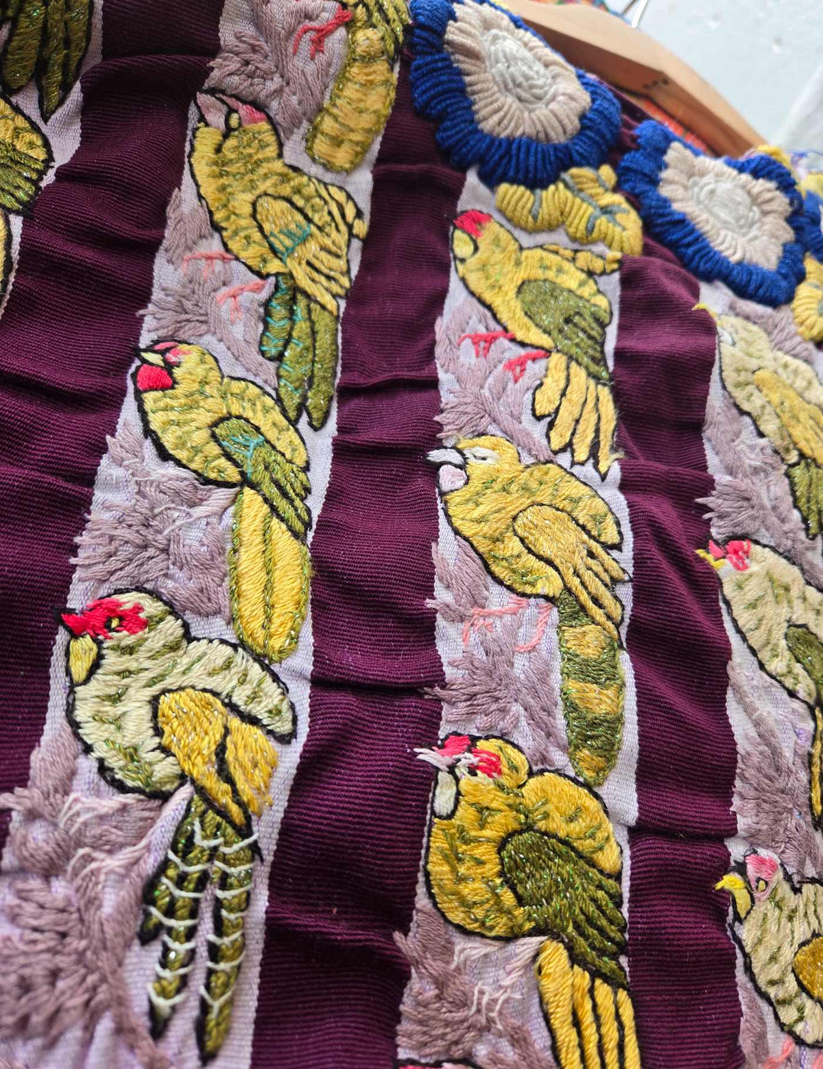 Burgundy and Blush Santiago Huipil #10-66