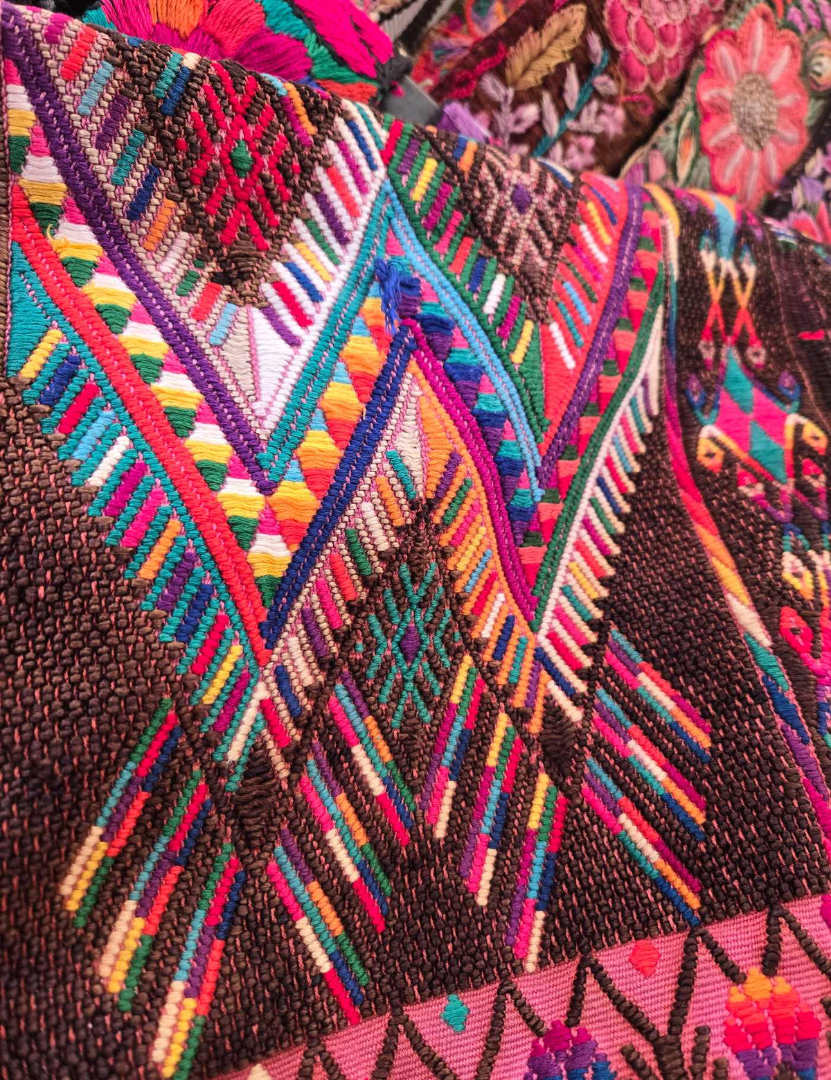 Geometrics on Pink Chichicastenango Huipil #10-70