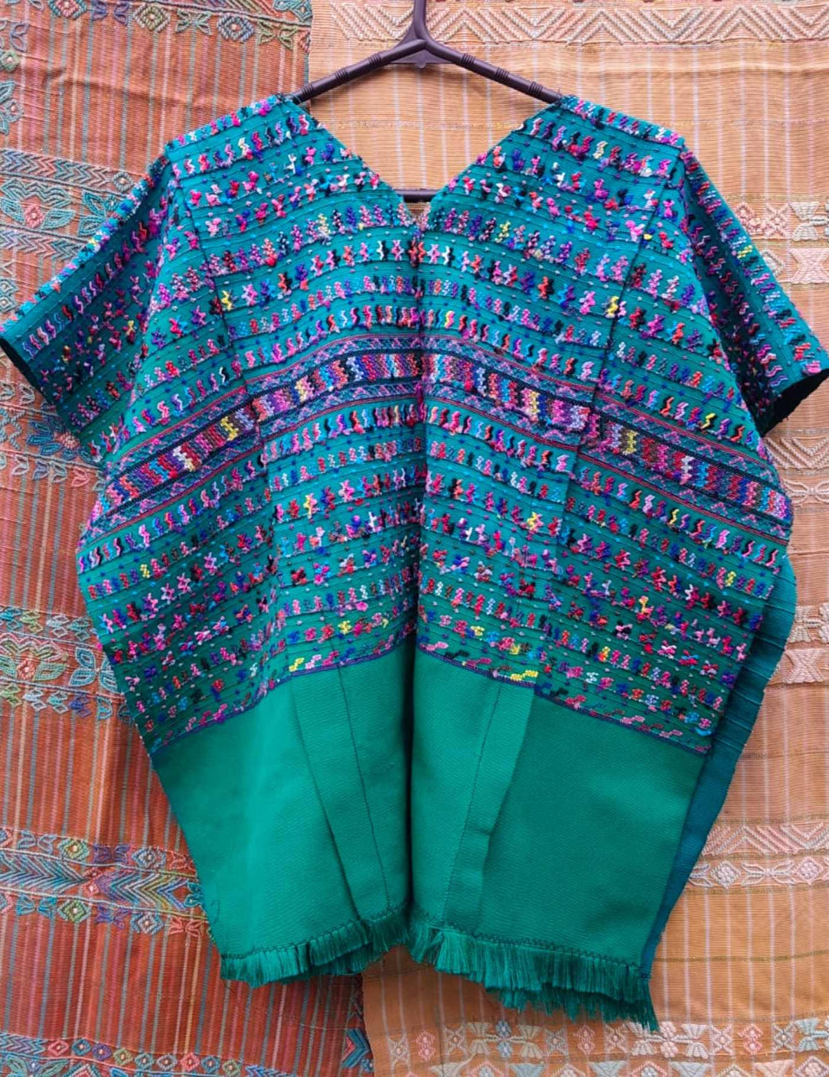 Turquoise and Green San Lucas Tolimán Huipil #10-82