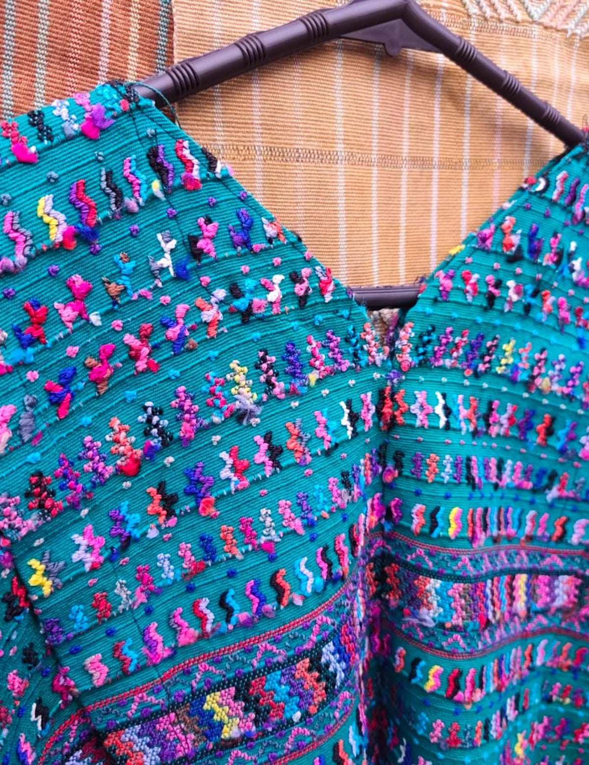 Turquoise and Green San Lucas Tolimán Huipil #10-82