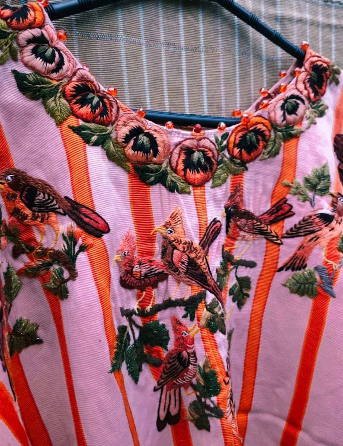 Orange and PInk Santiago Huipil #10-88