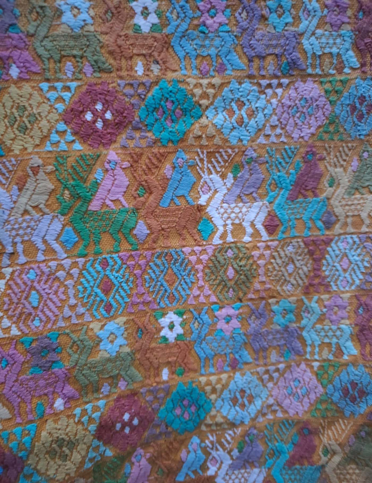 Lilac and Mustard Cobán Huipil #10-89