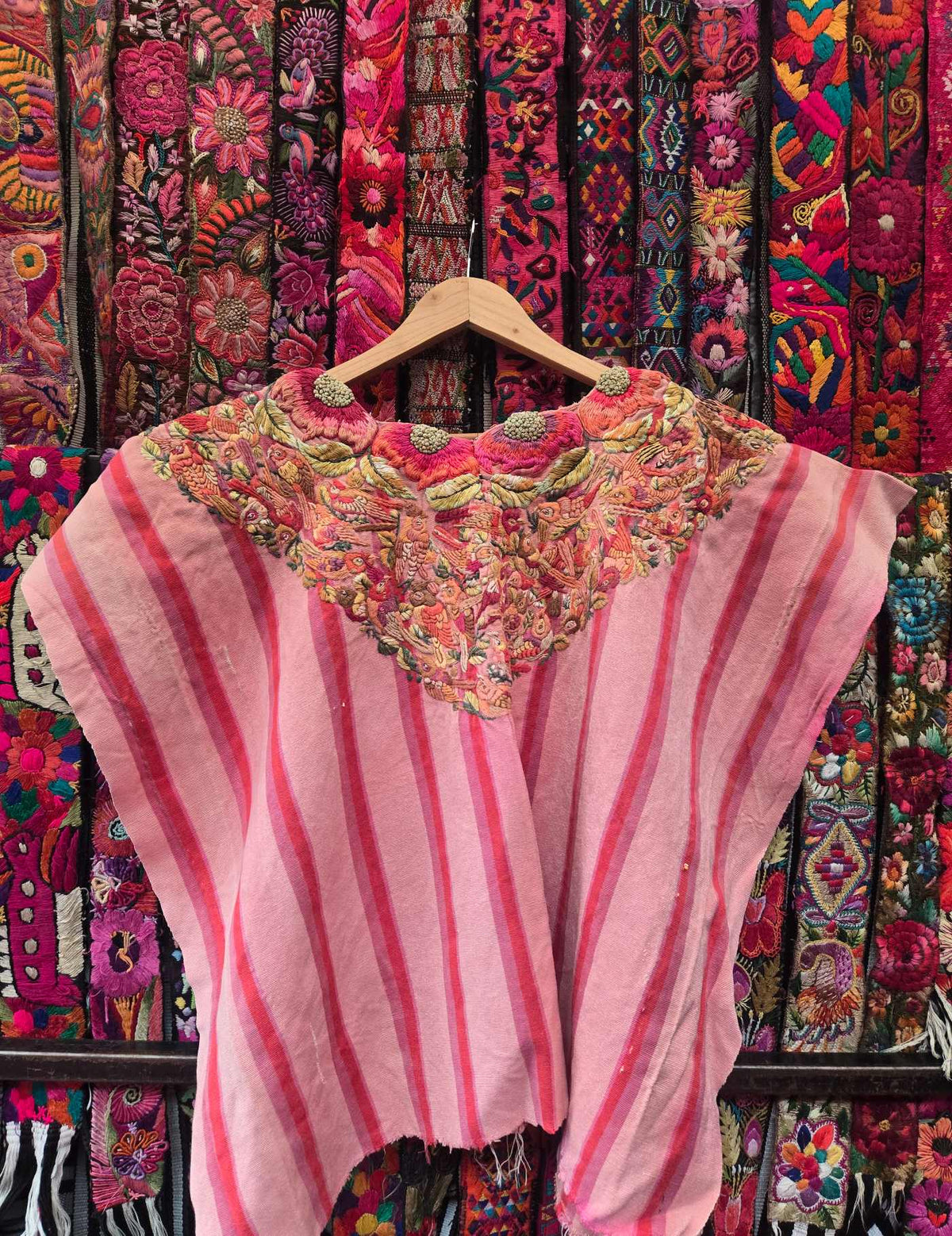 Pink and Red Santiago Huipil #10-90