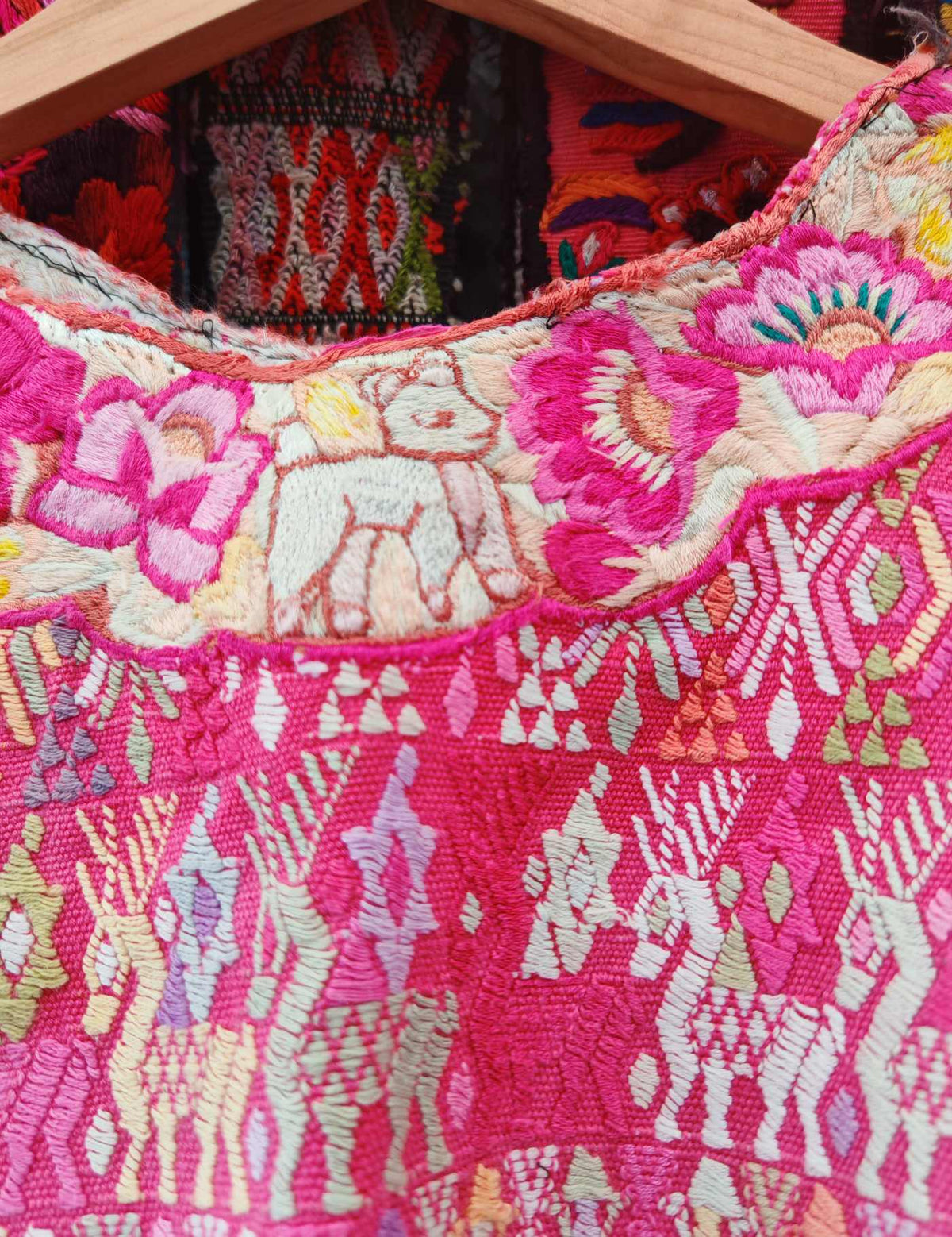 Pink and Primrose Cobán Huipil #10-93