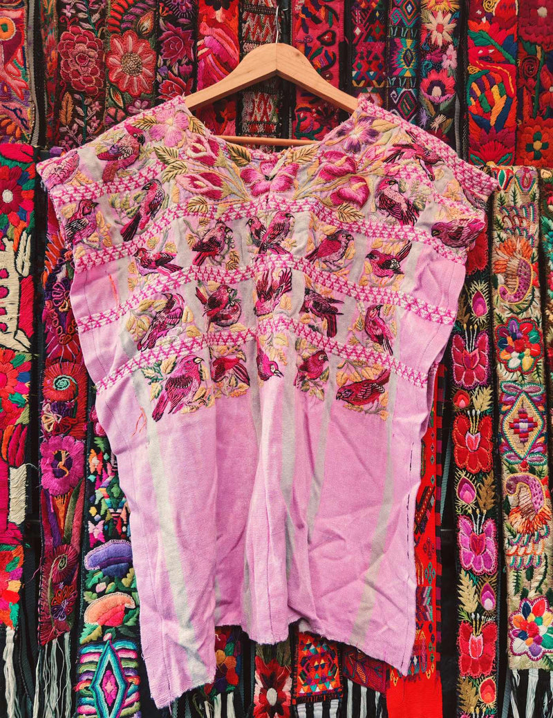 Pink and Berry Santiago Huipil #10-94