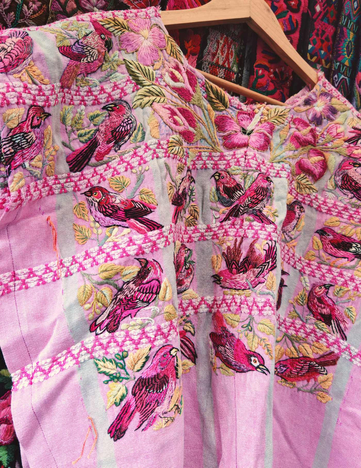 Pink and Berry Santiago Huipil #10-94