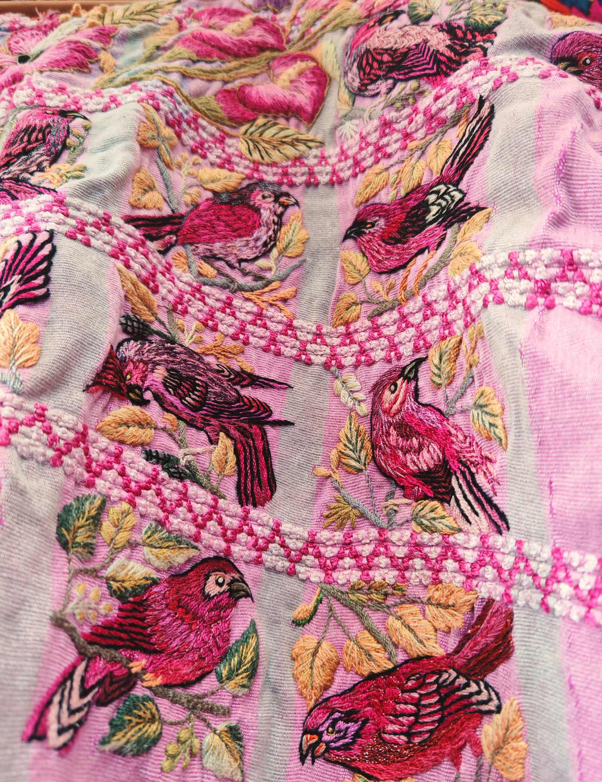 Pink and Berry Santiago Huipil #10-94