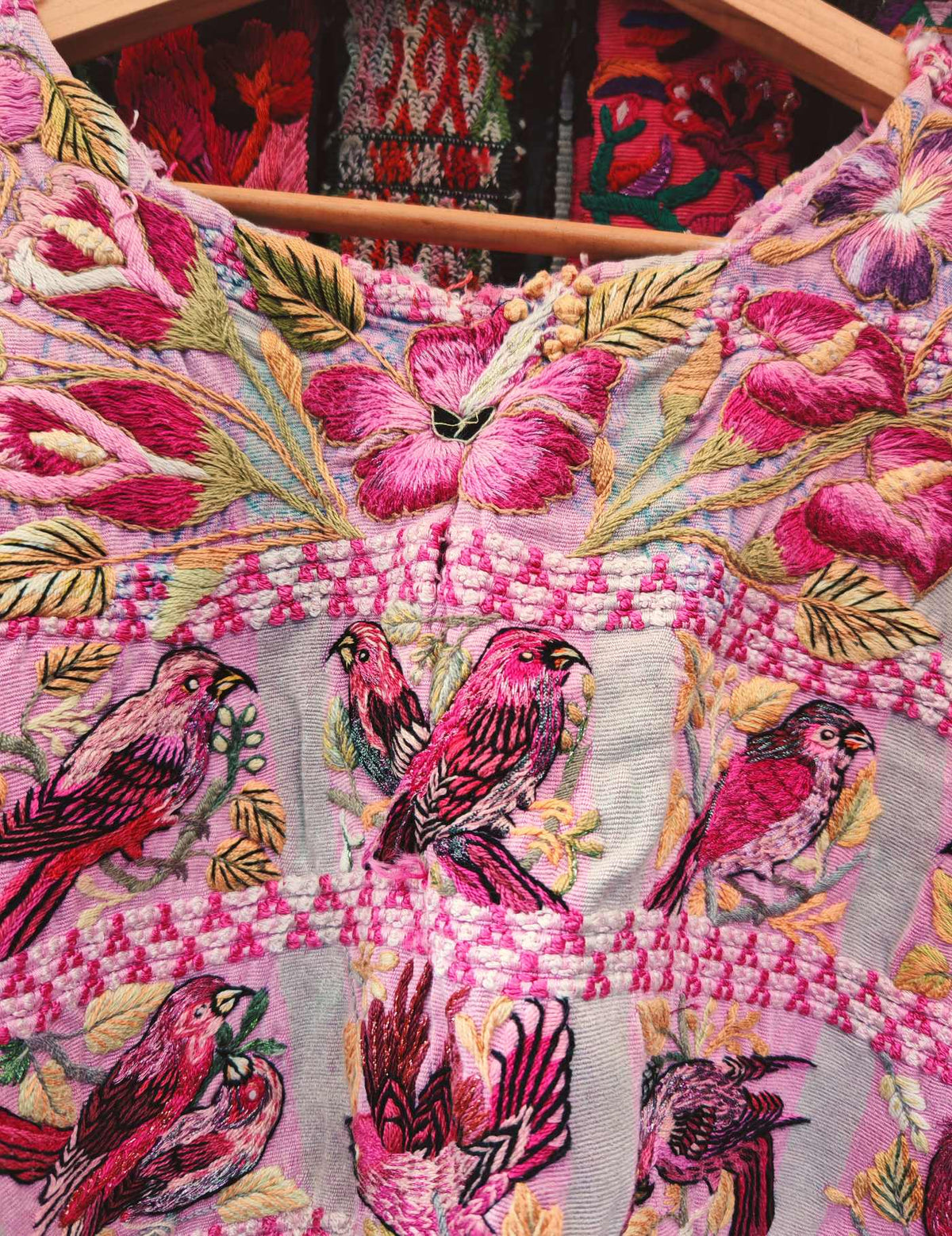 Pink and Berry Santiago Huipil #10-94