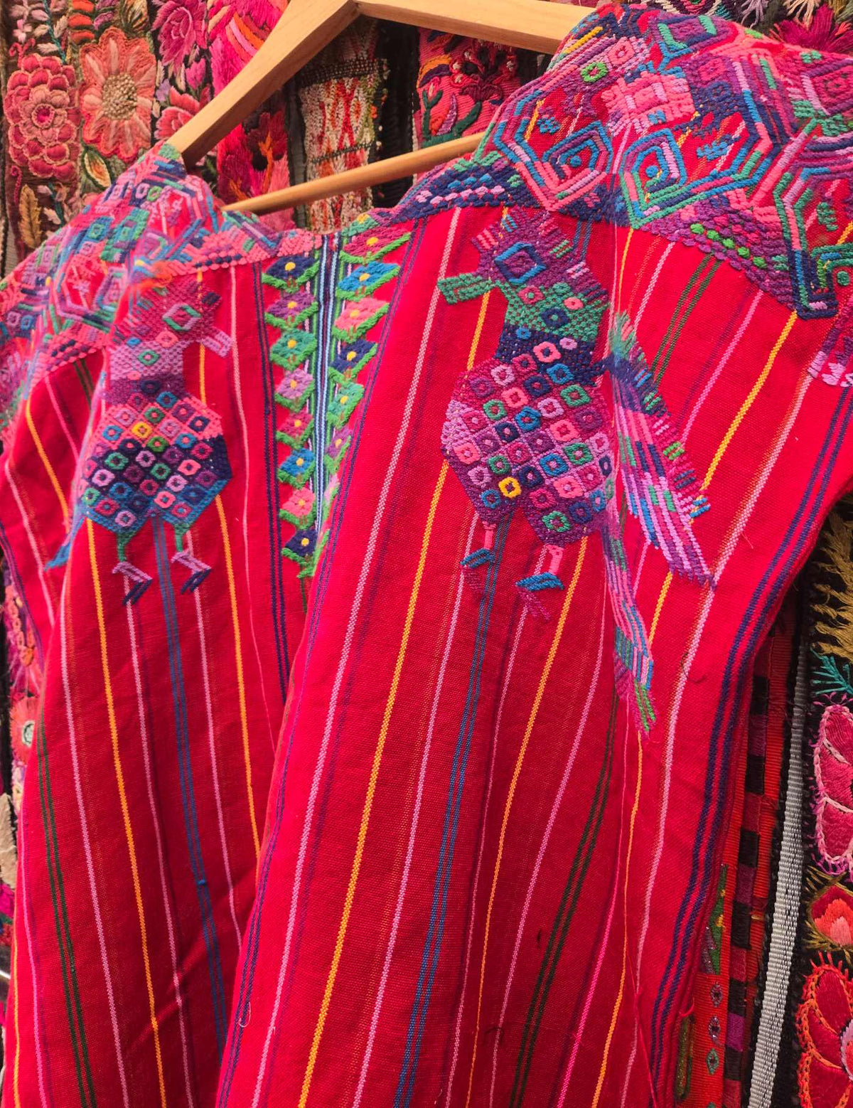 Red and Purple Sacatepéquez Huipil #10-98