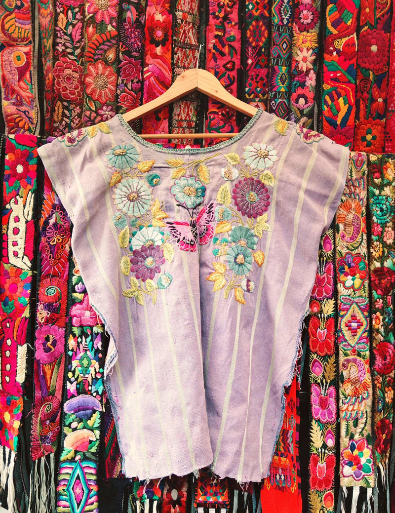 Floral Lilac Santiago Huipil #10-101