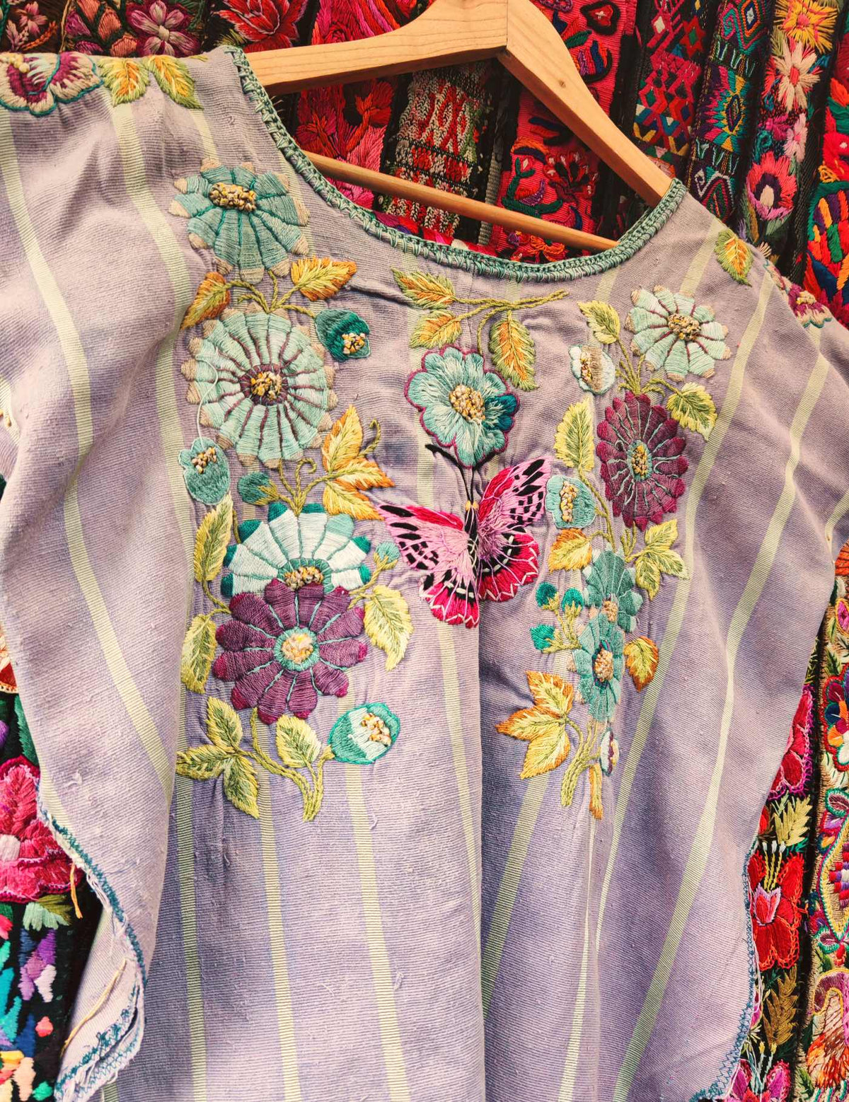 Floral Lilac Santiago Huipil #10-101