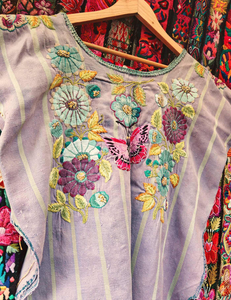Floral Lilac Santiago Huipil #10-101