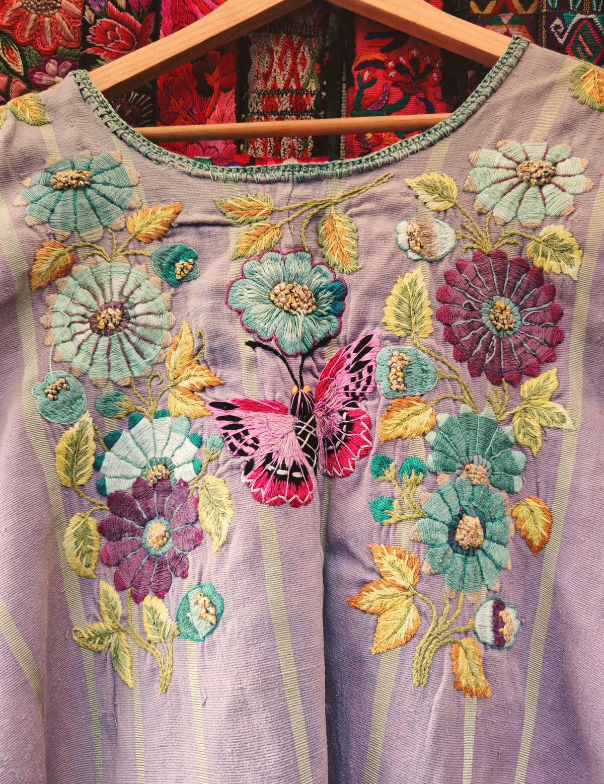 Floral Lilac Santiago Huipil #10-101
