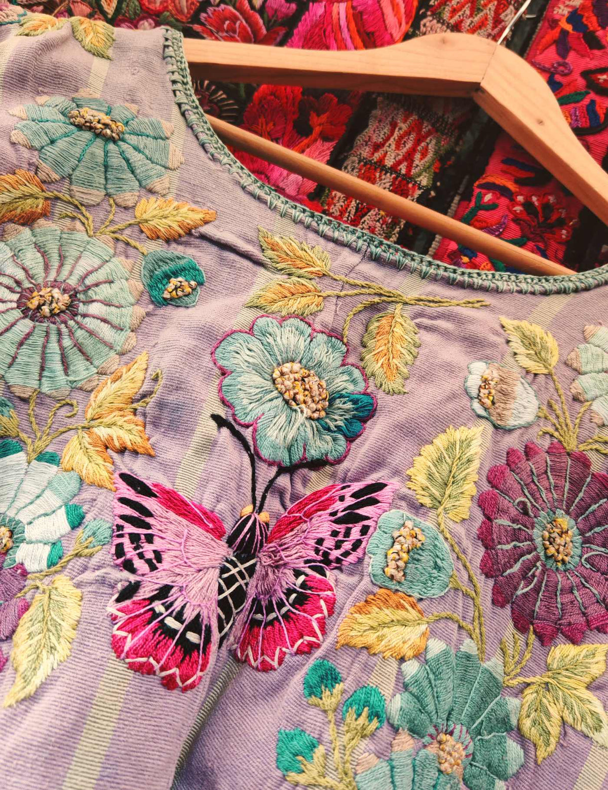 Floral Lilac Santiago Huipil #10-101