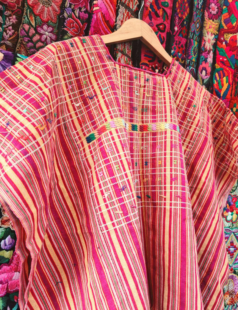 Pink and Primrose Colotenango Huipil #10-105
