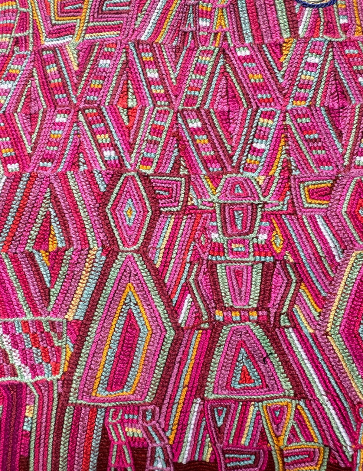 Pink and Brown Nebaj Huipil #10-119
