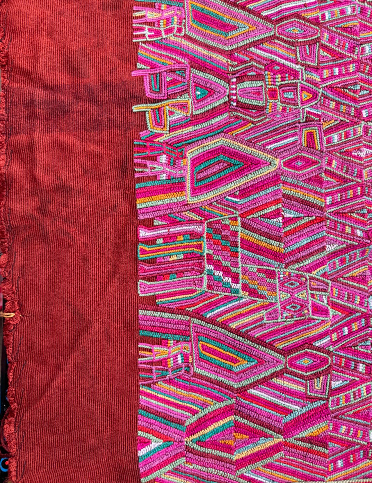 Pink and Brown Nebaj Huipil #10-119