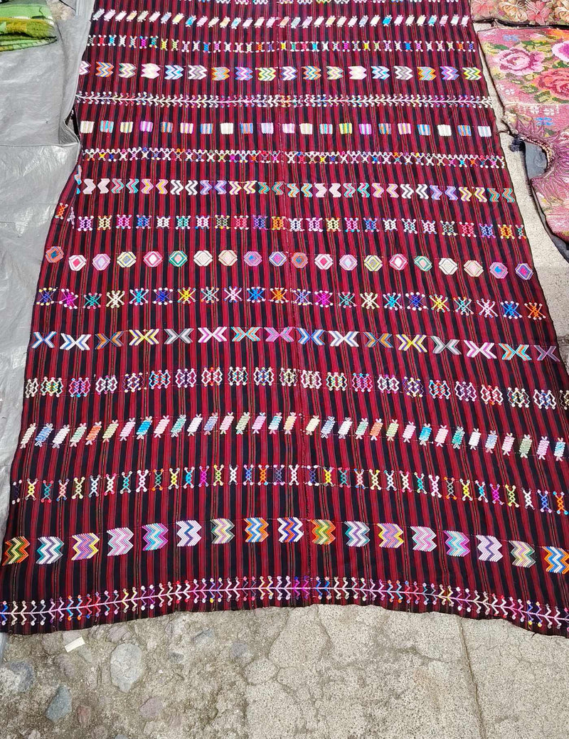 Burgundy Colotenango Huipil #10-122
