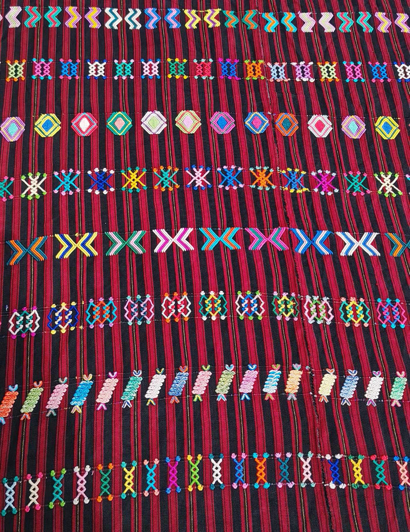 Burgundy Colotenango Huipil #10-122