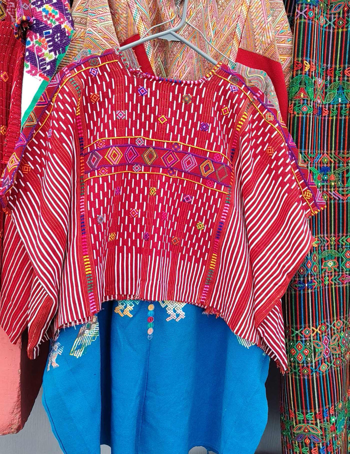 Burgundy Geometrics Colotenango Huipil #10-136