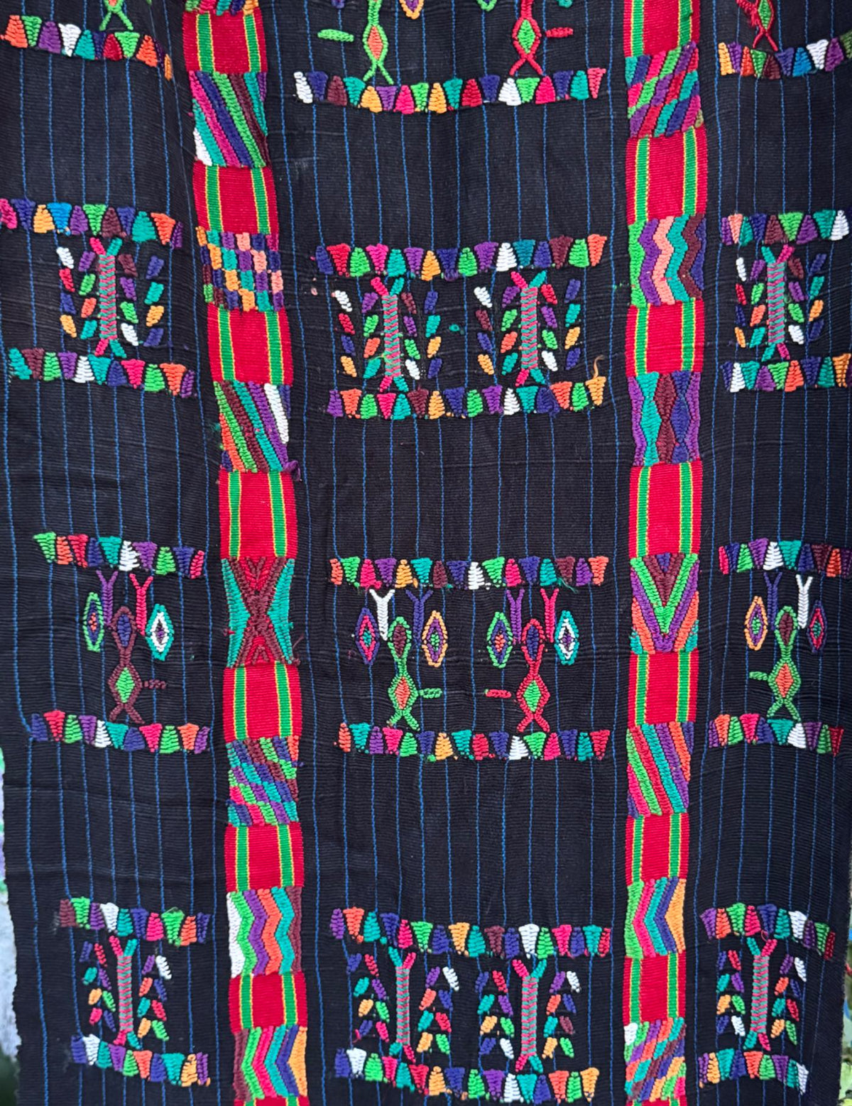 Black pinstripe Chajul Tzute #10-142