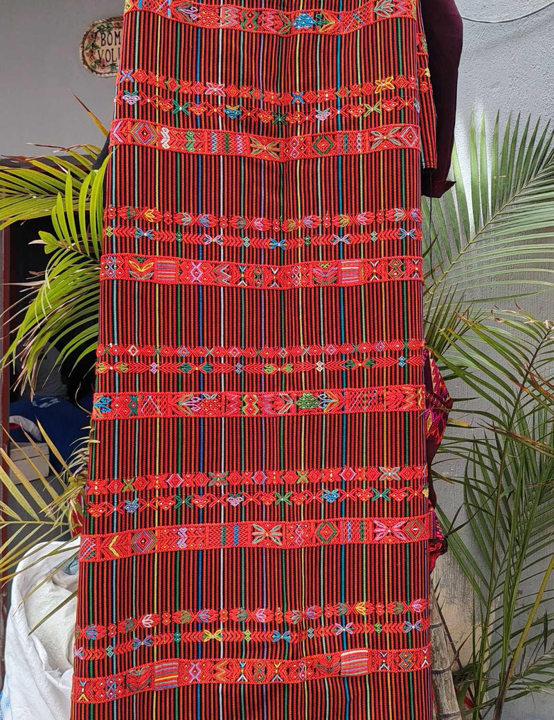 Orange Stripes and Geometrics Aguacatán Corte #10-143