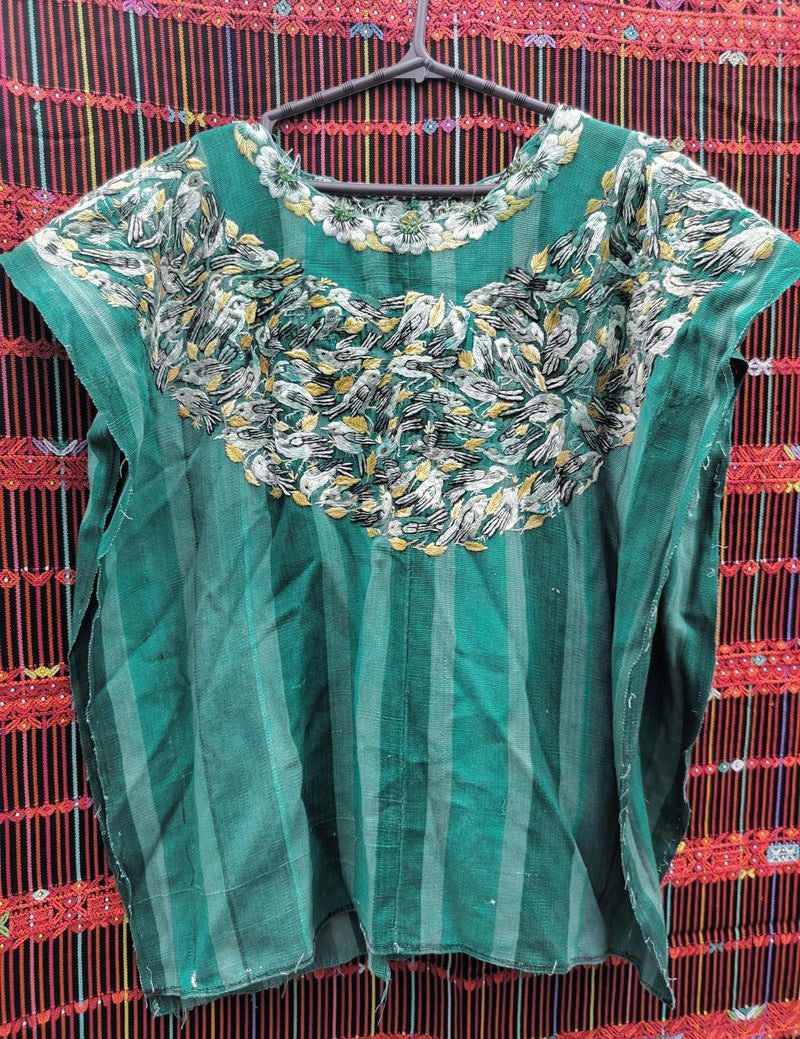 Green Birds Santiago Huipil #10-162